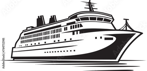 Tuneful Transit Musician Ship Logo and Design Harmonic Horizons Ship Vector Graphics for Musicians