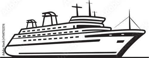 Serenade Stern Musical Artist Ship Emblematic Design Crescendo Clipper Ship Logo Infused with Musicality