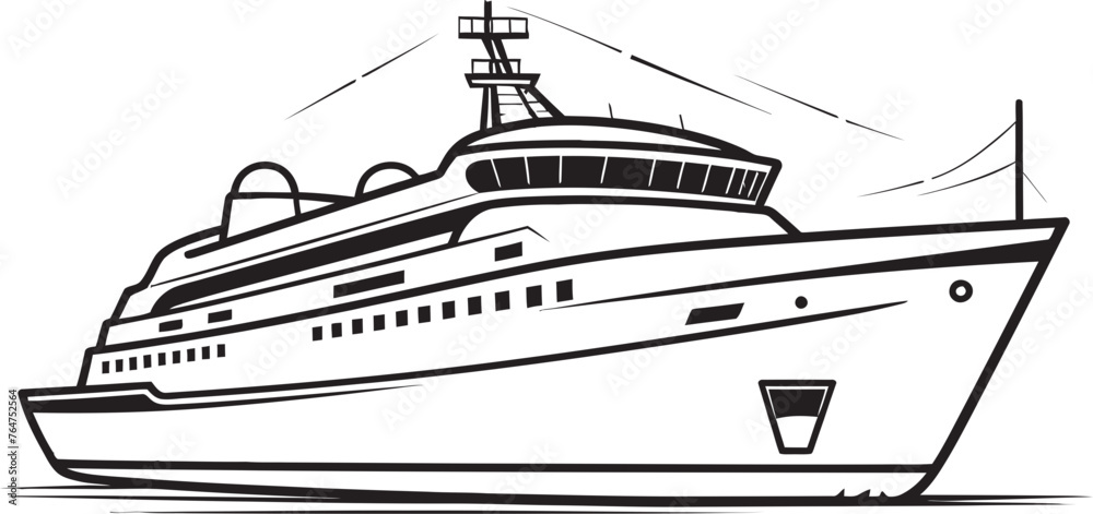Crescendo Cruiser Ship Logo Design for Musical Artists Songwave Sails Musician Ship Vector Graphics