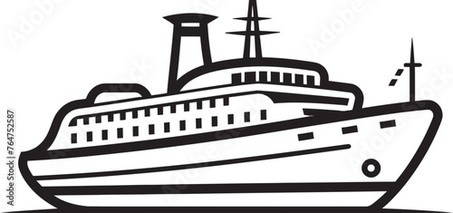 Serenade Skipper Musical Artist Ship Emblematic Design Crescendo Cruiser Ship Logo Reflecting Musicians Artistry