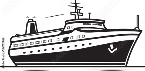 Harmony Hull Ship Icon Reflecting Musical Artistry Symphonic Sailing Musician Artist Ship Design and Logo
