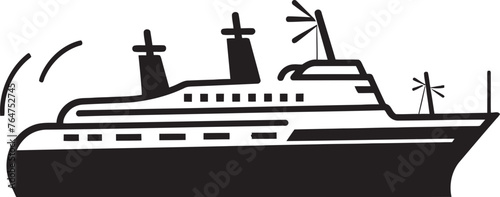 Melody Mast Musician Ship Logo and Icon Tuneful Transit Vector Ship Emblem for Musicians