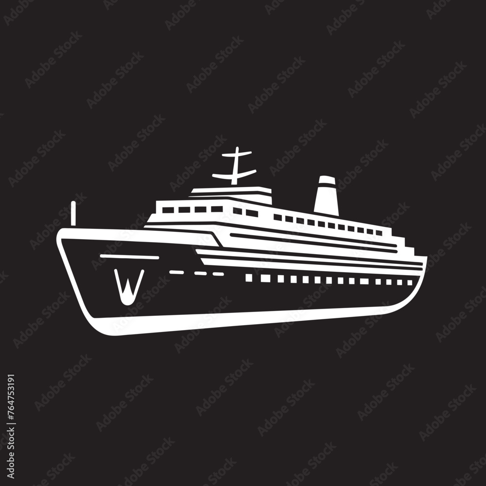 Acoustic Odyssey Ship Logo Embracing Musician Artistry Harmony Haven Musical Ship Icon for Artists