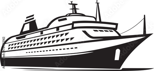 Symphonic Sailing Ship Design Reflecting Musical Influence Serenade Skies Musical Ship Logo with Melodic Touch