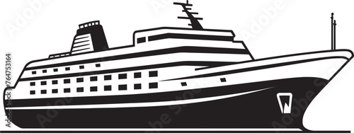 Serenade Skies Musical Ship Logo with Melodic Touch Crescendo Clipper Vector Ship Emblem for Musicians