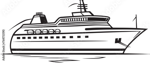 Harmony Helm Vector Ship Design for Musician Artists Serenade Sails Ship Emblem Reflecting Musical Artistry