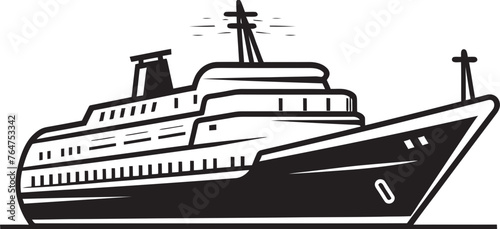 Harmonic Havens Ship Emblem Reflecting Musical Journey Crescendo Cruiser Musician Artist Ship Iconography