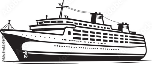 Crescendo Crest Musical Artist Ship Emblem Harmonic Helm Ship Vector Logo for Musician Artists