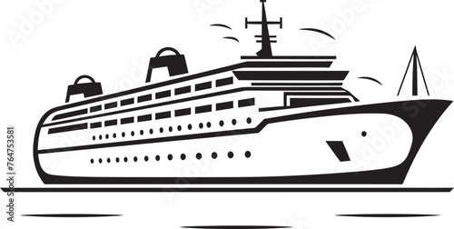 Crescendo Clipper Ship Logo Inspired by Musical Artistry Tuneful Trajectory Vector Ship Emblem for Musicians