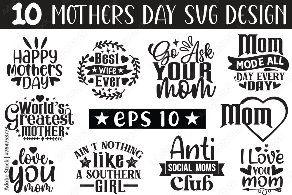 Mother day svg 10 design