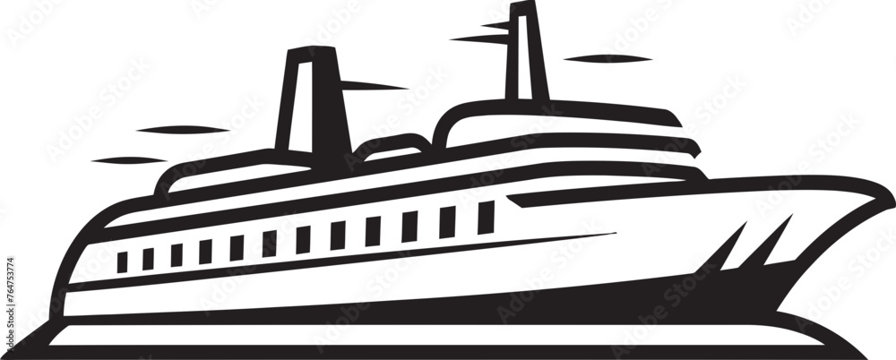 Crescendo Cruiser Ship Logo Design for Musical Artists Songwave Sails Musician Ship Vector Graphics