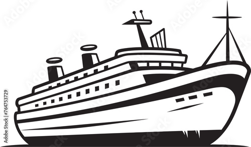 Serenade Sloop Musician Ship Vector Graphics Crescendo Cutter Ship Logo Inspired by Musical Artistry