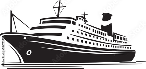 Melody Marquee Musical Ship Vector Design for Artists Harmony Haul Ship Emblem for Musician Artists