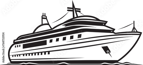 Symphonic Sailing Musical Artist Ship Emblematic Design Acoustic Odyssey Ship Logo Reflecting Musicians Artistry
