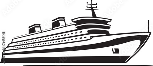 Songwave Steamer Musician Artist Ship Design and Logo Melodic Maritime Vector Ship Graphics for Musicians