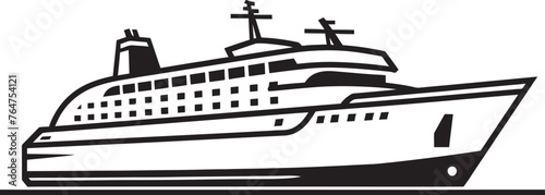 Rhythmic Rudder Ship Logo Reflecting Musicians Artistry Serenade Sloop Musical Ship Icon with Artistic Flair