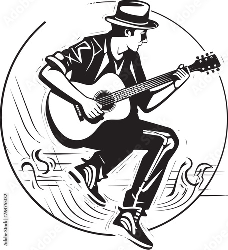 Melody Mariner Musical Artist Ship Emblem Harmony Hull Ship Icon for Musicians