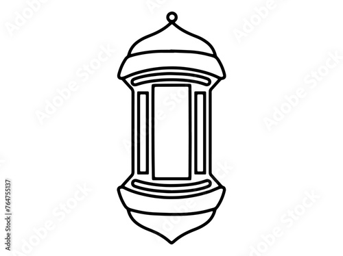 Ramadhan Kareem Lantern Line Art