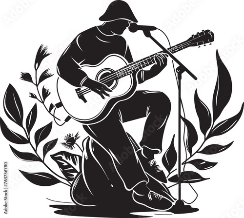 Crescendo Clipper Vector Ship Emblem for Musicians Harmony Helm Ship Icon with Rhythmic Influence