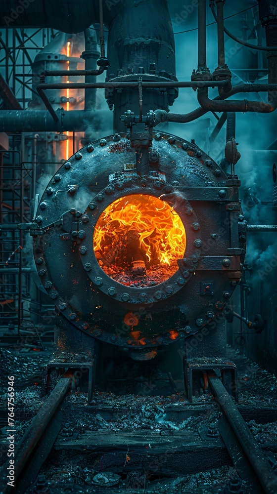 The heart of the boiler power plant beats with fire and steam pumping energy into the grid