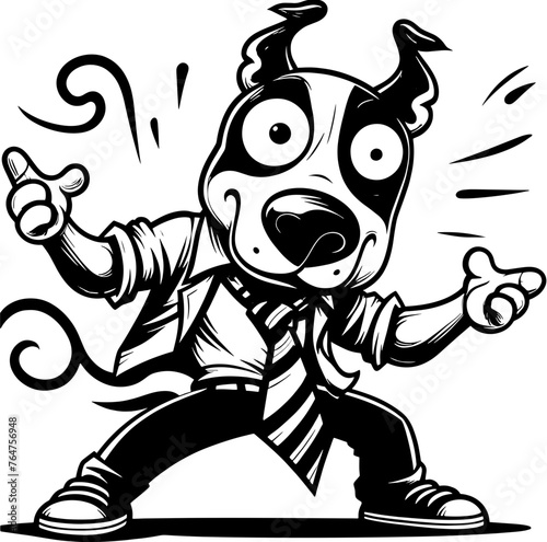 Zany Pit bull Cartoon icon 1