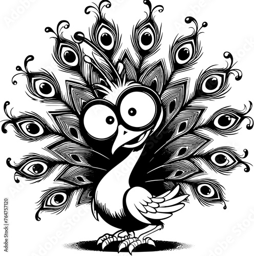 Zany Peacock Cartoon icon 4