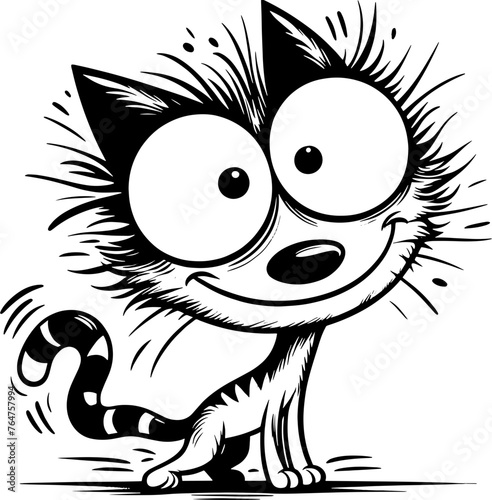 Fototapeta Naklejka Na Ścianę i Meble -  Zany Cat Cartoon icon 6