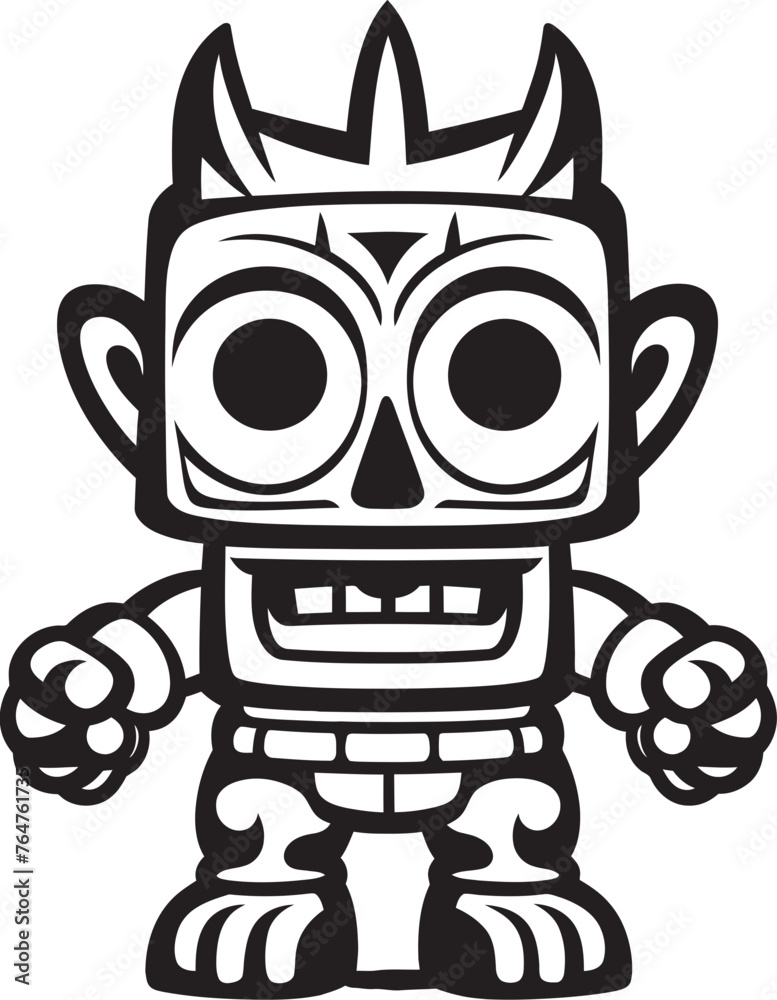 Tiki Triumph Vector Design Displaying a Full Body Thick Lineart Tiki Victory Tribal Tranquility Full Body Tiki Illustration with Calming Thick Lineart Strokes Tiki Triumph Vector Design Displaying a Full Body Thick Lineart Tiki Victory Tribal Tranquility Full Body Tiki Illustration with Calming Thick Lineart Strokes