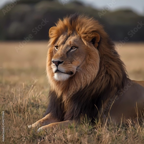 portrait of a male lion high quality photo HD   animal 