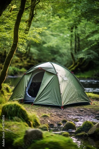 tent outdoor camp Generative AI
