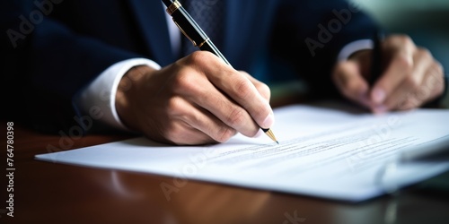 signing a legal document concluding a contract Generative AI © València