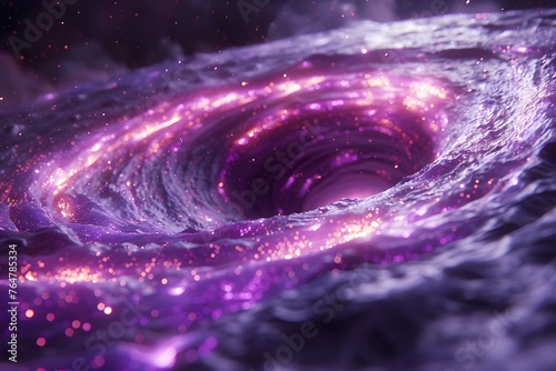 Purple Spiral With Stars