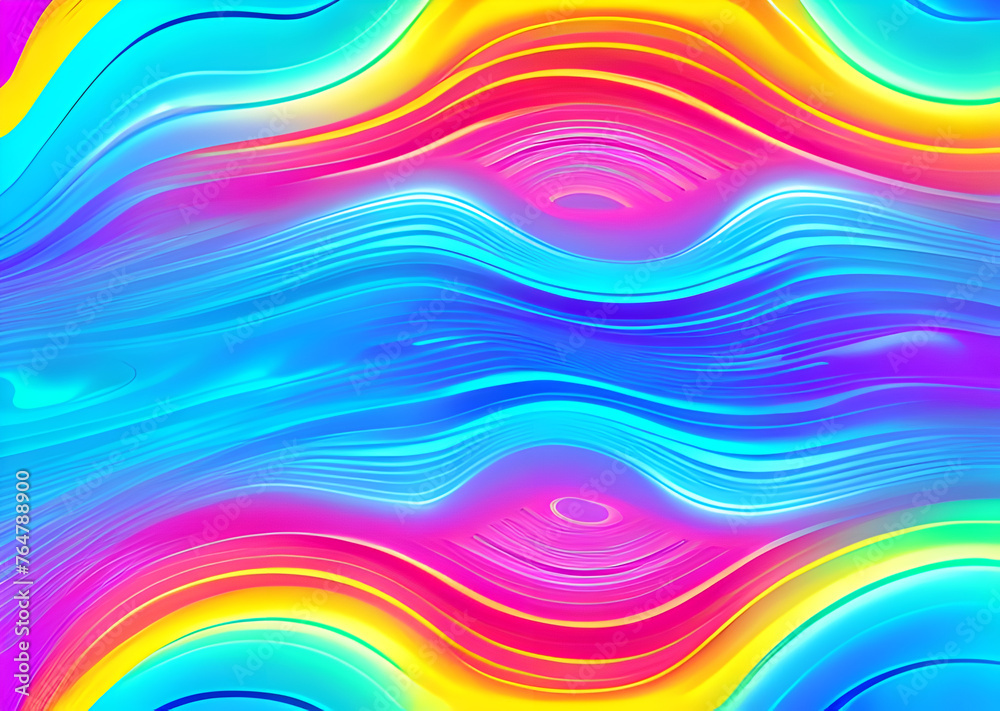 Bright poster, fashionable restro style, wavy multi-colored, beautiful wide format, 60s, 70s, 80s, colorful watercolor background for poster or brochure cover design, Generative AI Bright poster, fashionable restro style, wavy multi-colored, beautiful wide format, 60s, 70s, 80s, colorful watercolor background for poster or brochure cover design, Generative AI