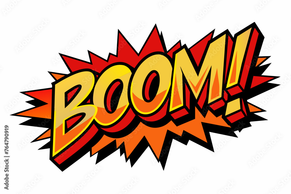A explosion boom text graffiti art illustration vector 