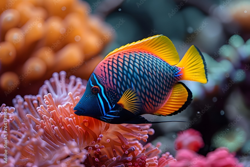 Obraz premium A Fish Swimming in Water