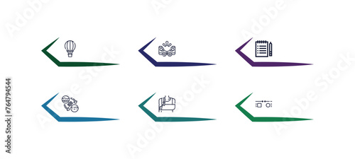 outline icons set from insurance concept. editable vector included air travel insurance, side crash, education insurance, family care, broken arm, rear end collision icons.