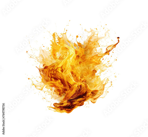 fire flames isolated on white