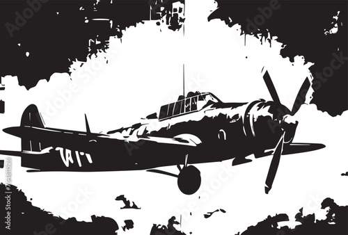 Vintage Sky Warriors Grunge Airplanes Texture