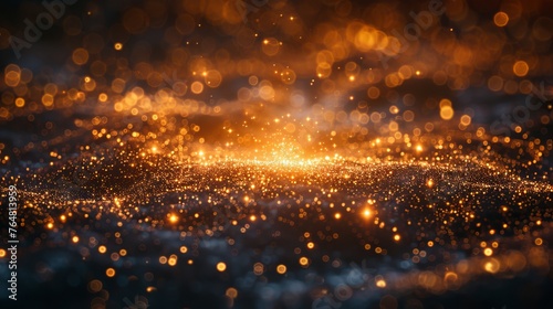 A golden glow light effect. A star burst with sparkles.