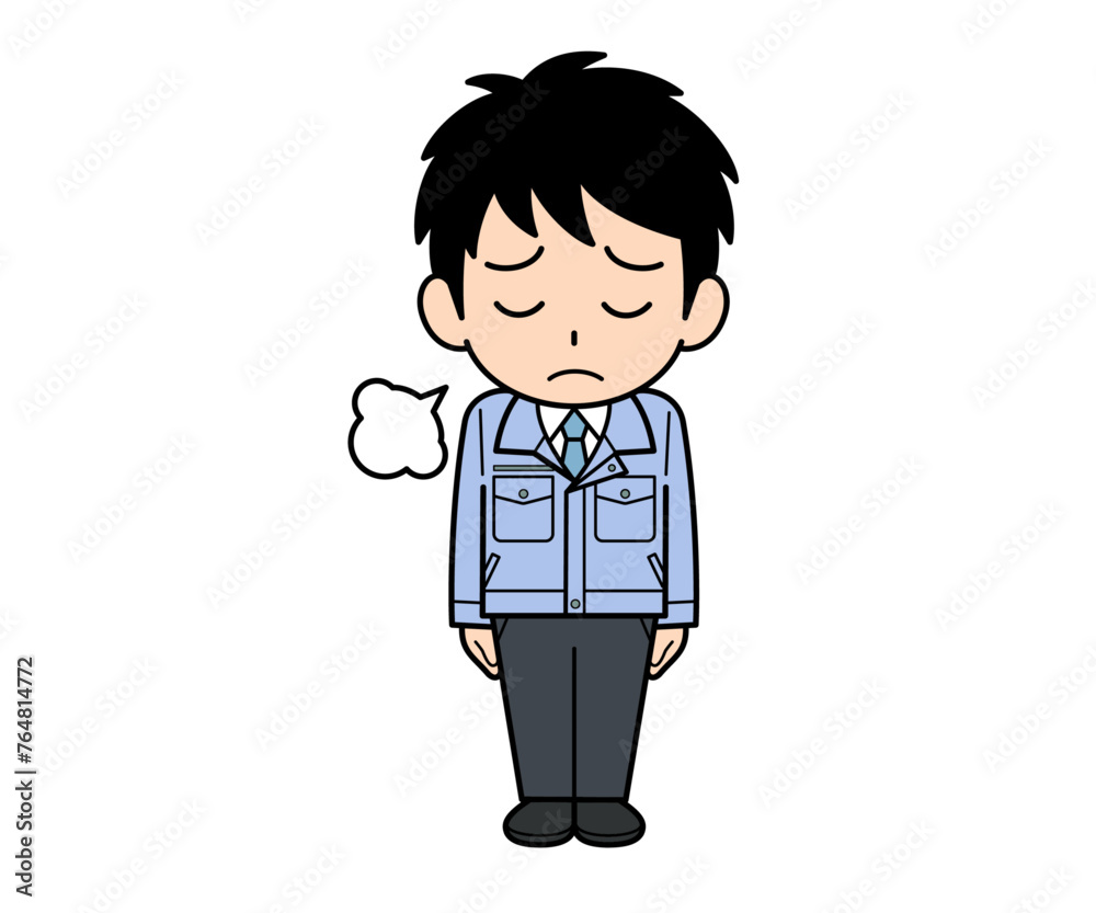 落ち込む営業マンの男性