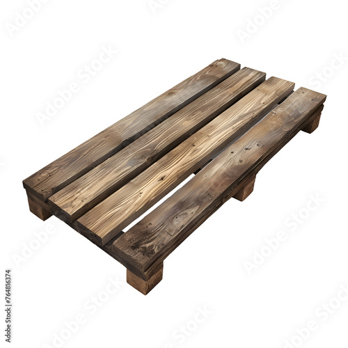 Rustic Wooden Plank - PNG Cutout Isolated in a Transparent Backdrop