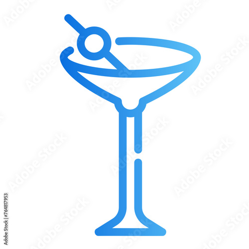 cocktail gradient icon