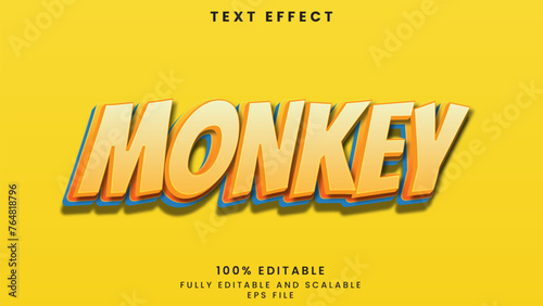 Monkey editable text effect with orange background