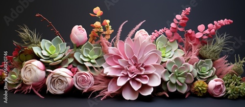 Wallpaper Mural There is a bouquet of flowers that is sitting on a table Torontodigital.ca