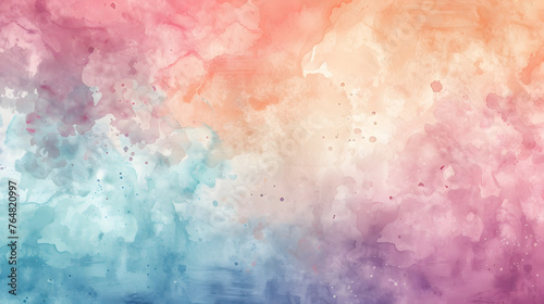 Pastel Abstract with Textured, Soft Gradient Abstract, Pink, Purple, Orange, and Blue Tones in a Blank Canvas, Abstract watercolor background