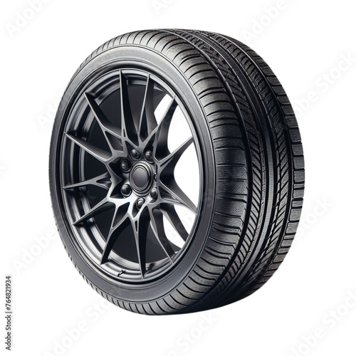 A tire isolated on a transparent background
