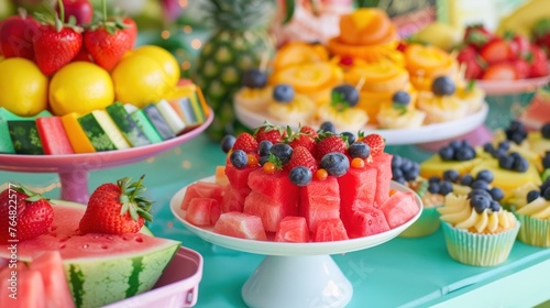 A childrenâ€™s fruit-themed birthday party, 