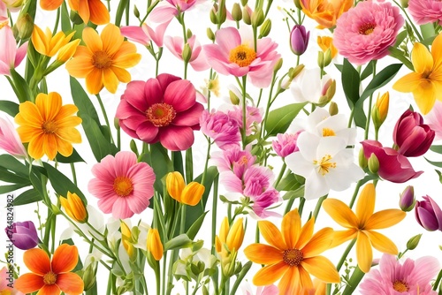 Spring bouquet illustration isolated on white