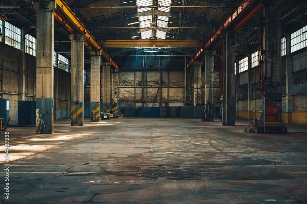Obraz premium Empty warehouse interior