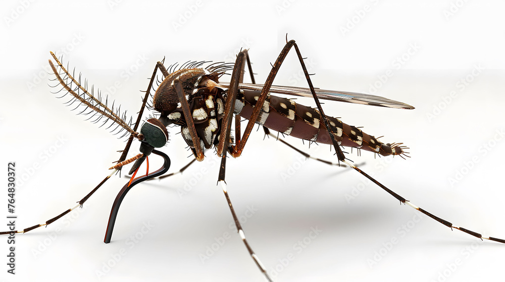 Mosquito Close-Up View Highlighting Its Anatomy and Structural Details Mosquito Close-Up View Highlighting Its Anatomy and Structural Details